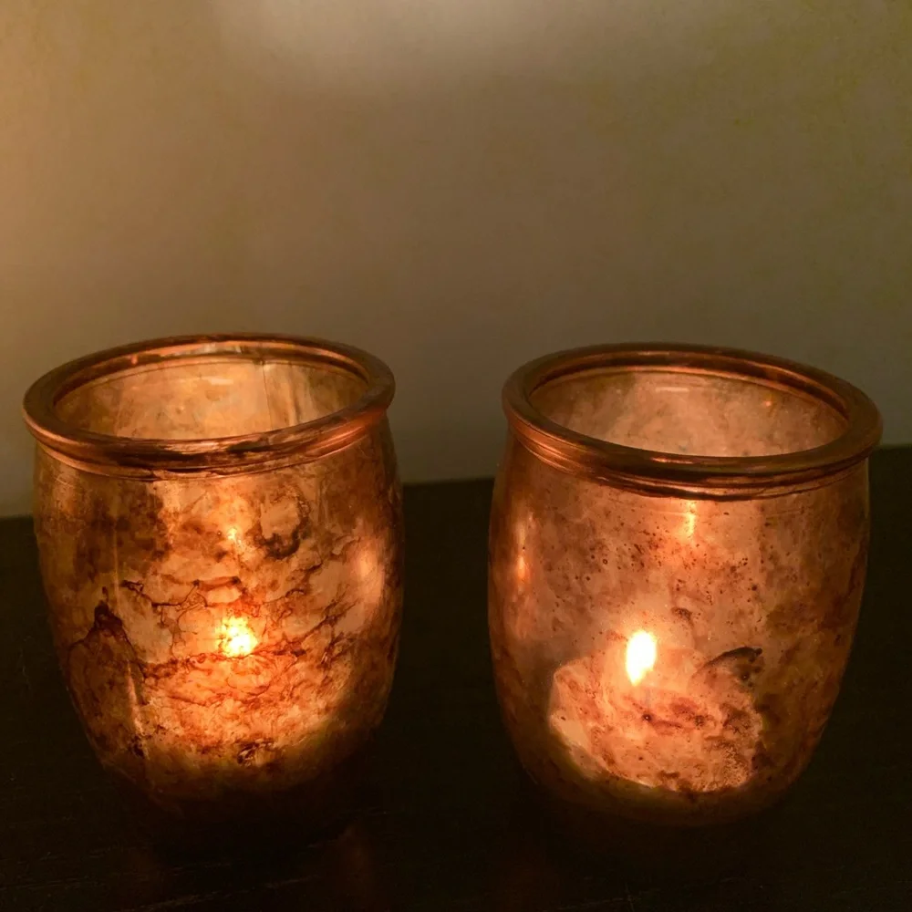 Hand Painted Votive Candle Holders